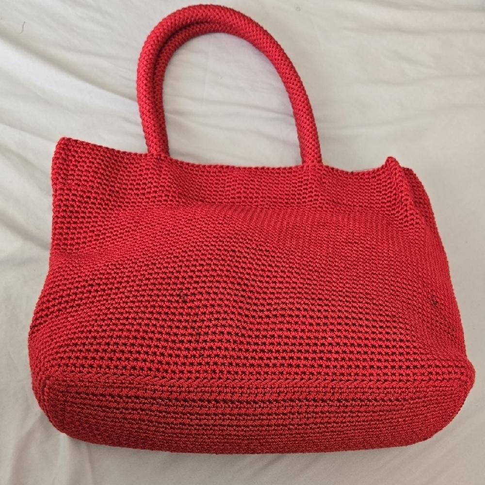 The Sak Elegant Red Crochet Shoulder Women's Handbag Boho Cottagecore